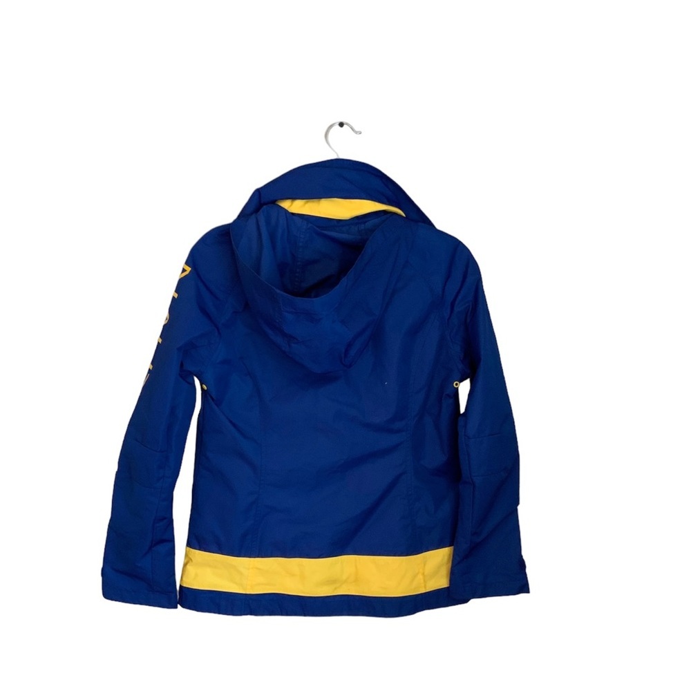Nautica Womens Windbreaker Rain Jacket Out Blue Yellow Rain Size M #1080 - Picture 3 of 6